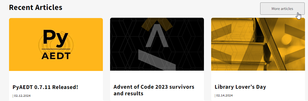Recent articles screenshot